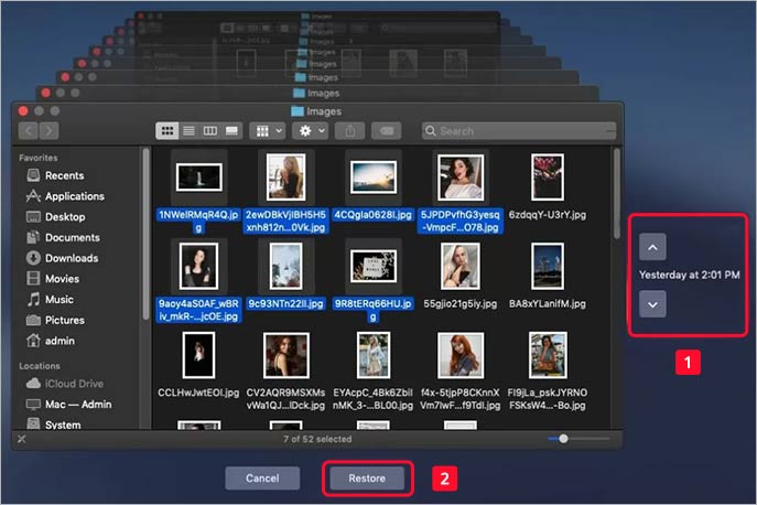 Click Restore