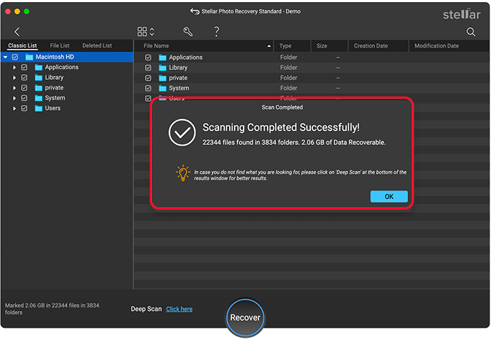 Mark-dialog-box-with-Ok